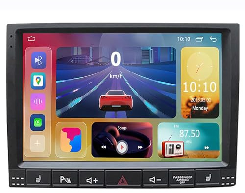 YIANKWY Android 14 9 Inch Car DVD Player Radio Head Unit For Touareg GP 2002 2003-2010 GPS Navigation Head Unit Support Full RCA Output Bluetooth4.0 WIFI Car Auto Play DVR DAB+ TPMS