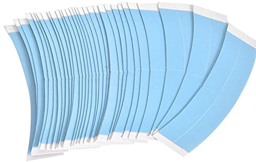 Janasiba 36 unidades de cinta adhesiva sólida doble para pelucas, cinta de pelo dilatada, resistente al agua, para peluquín de encaje, película con línea de ranura