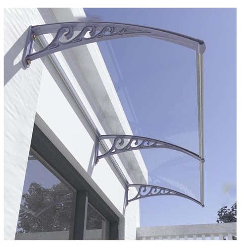 Outdoor Window Awning UV Protection Polycarbonate Canopy for Doors & Windows Waterproof Sunshade Cover White 120x200cm Durable & Stylish Outdoor Shelter