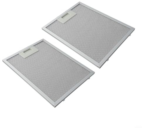 Bebykilemi 2pcs Silver Range Hood Grease, Metal Mesh Extractor Fan Ventilation Filter, 298 x 239 x 9mm Aluminium Alloy Replacement for Kitchen Cooker Hood Vents,