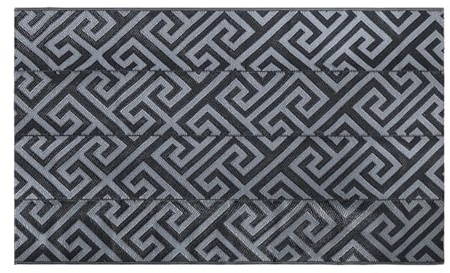 LYVQZPWLR Tappeti da picnic, tappeti da campeggio, Tappeto for esterni multicolore 5x8 piedi(Black With Gray,5x8ft (150x240cm))