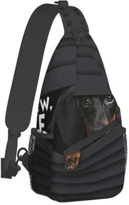 Dackel-Umhängetasche für Hunde, Sport, Unisex, Damen, Herren, modisch, Schulterrucksack, Reisen