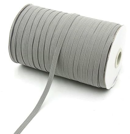 Cinta elástica de 3 mm y 6 mm, bandas elásticas, goma elástica, hilo elástico, adornos de encaje para manualidades, costura, cinturilla, accesorios para prendas de vestir, 4/10 yardas - gris - 6 mm,