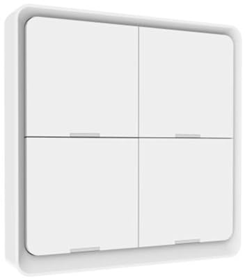 Gettimore ZigBee Interrupteur de scène intelligent sans fil à 4 boutons avec montage mural ou portable, compatible avec concentrateur pour domotique