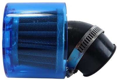 Gurtt 38mm/1.5 Blue Curved Air Filter - Universal Cleaner for 110-125cc Motorcycle ATV Moped Dirt Road Bike