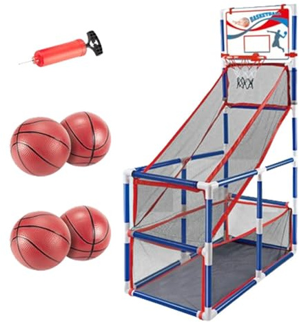 rongweiwang Barnbasketkorg Arkadspelsutveckling Sport Äventyr Kul Födelsedagspresent Lätt att installera Inomhus Utomhus Barnbasketkorg Kit Födelsedagspresent Pojkar Leksaker , 4 bollar