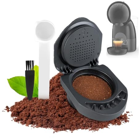 HARY Reusable Capsule Adapter for Dolce Gusto, Refillable Capsule Converter Plastic Pod Holder Compatible with Dolce Gusto Coffee Machine, Piccolo XS/EDG 305/EDG 606.S/Genio S/Genio Mini