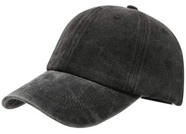CULEB Cappellino da Baseball Unisex Nero Regolabile 55-60cm Cappuccio Sportivo Casual Berretto Baseball Leggero Comodo Traspirante Cappello Uomo Donna Estate Outdoor (Nero)