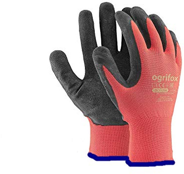 24 PAIRS NEW LATEX COATED WORK GLOVES SAFETY DURABLE GARDEN GRIP BUILDERS (L-9)