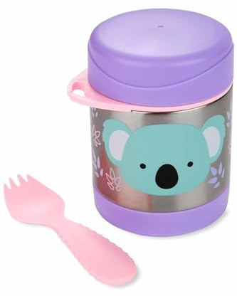 Skip Hop Zoo Edelstahl Warmhaltebox Koala für Essen mit Gabel-Löffel-Kombination (Spork)