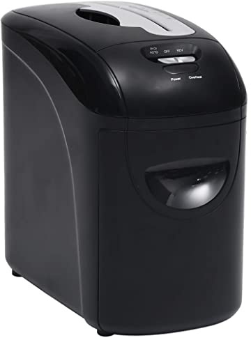 vidaXL Aktenvernichter 10 Blatt Partikelschnitt Büro Papierschredder Papier Schredder Reißwolf Shredder für Büroklammern Heftklammern Kreditkarten Schwarz