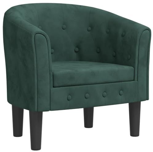 Chaise cabriolet de massage vert foncé velours