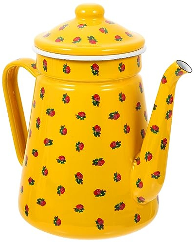 Zerodeko Cafetera Esmaltada Tetera De Hotel Tetera Papelera De Desecho China De Agua De Cocina De Té De Leche Oficina Espesar Botella De Agua Fría