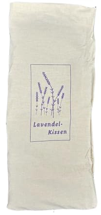 Mojawo Duftkissen Lavendelkissen Kräuterkissen Baumwolle Bezug waschbar 'Gut Schlafen' 16x45cm 650g