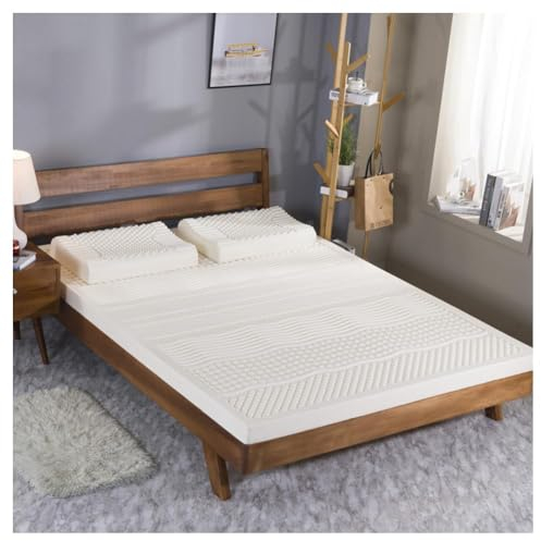 BIRJXVTO Latexmatratze,100% Naturlatex Organisch Atmungsaktiv Und Komfortabel,Dauerhaft Und Nicht Leicht Zusammenzubrechen, GedäChtnisschaum Matratzenaufla,5cm,90x200cm