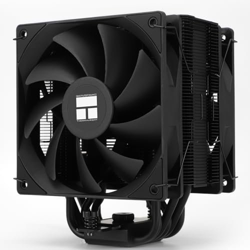 Thermalright Burst Assassin 120 EVO DARK CPU Cooler, 6 Heat Pipes Cooler, Double PWM Quiet Fans CPU Air Cooler with 1500RPM Speed, for AMD:AM4/ AM5&Intel 1700/1851/1150/1151/1200, Computer Tower Coole