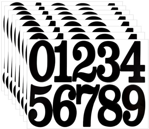 Number Stickers, Number Sticky 3 Inch Self Adhesive Vinyl Sticky Numbers