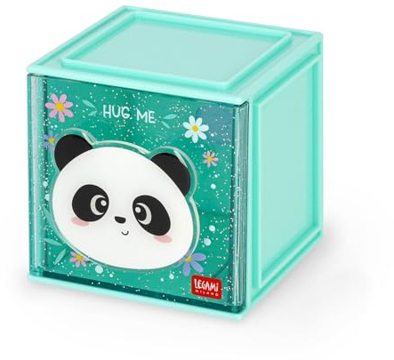 LEGAMI - Cutie Cubes Modular Desk Box, Panda, Schreibtisch-Organizer, Aufbewahrung, inklusive Stickerbogen, stapelbar, multifunktional, ABS, 90 x 90 x 100 cm
