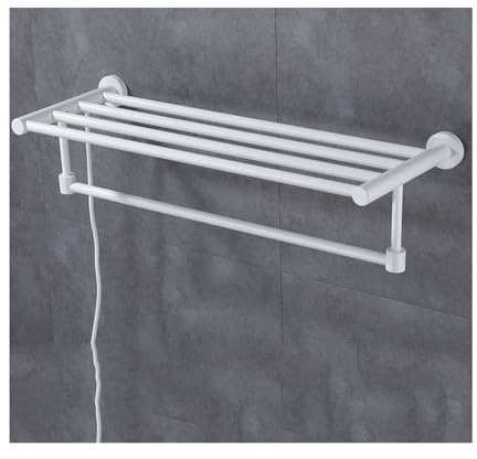 LYMGRZ Scaldasalviette Bianco, Linea Sinistra, Piccolo, Riscaldamento rapido, portasciugamani con Spina, Accessori per Il Bagno, scaldasalviette a Parete