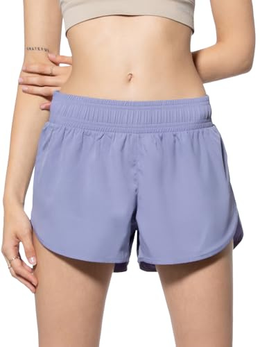 STARK SOUL Vital Women's Sports Shorts, Fitness Shorts, Functional Shorts, Breathable, Quick-Drying Training Shorts, Sizes: S, M, L, XL and XXL, Velvet Morning, L