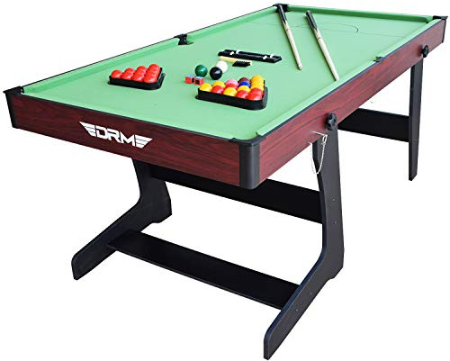 OYE 6FT tavolo pieghevole da biliardo con accessori – biliardo tavolo da biliardo pieghevole con accessori completi, tre colori, verde (6FT)