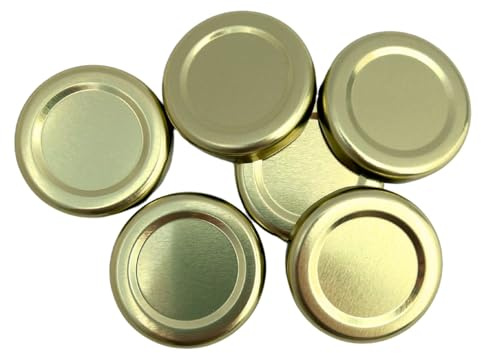 Bramley & Sage 43mm Gold Twist-Off Jam Jar Lids (Set of 24)