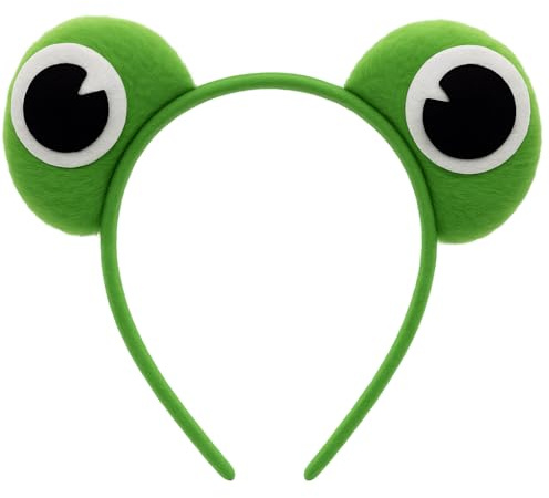 TrendandStylez Frosch Haarreif | Froschkönig Haarreifen | Froschaugen | Crazy Frog Headband als Accessoire für das das perfekte Kostüm als Frosch für Erwachsene