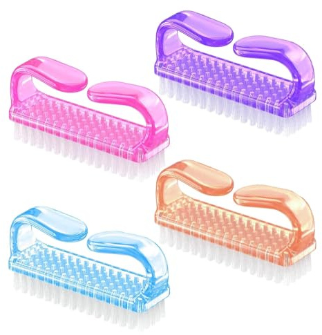 4 Pcs Nail Brush for Everyday Use - Easy to Use Brushes - Nail Cleaning Scrubbing Brush for Hands Feet Nails