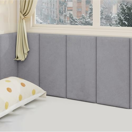Général Papier Peint Isolant Thermique Murs Intérieurs - Panneaux Muraux 3D, Papier Adhesif Mural Decoratif de 13 Mm Anti-humidité - Réduction du Bruit, Anti-Collision(Gris,2pcs)