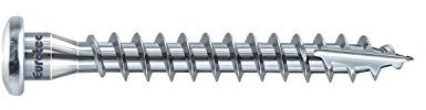 EUROTEC 945232 Lot de 250 vis à ferrure d'angle en acier galvanisé TX20 5,0 x 35 mm