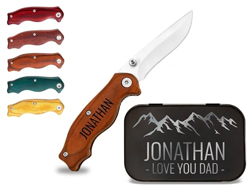Personalisiertes Messer, graviertes Messer, kundenspezifisches Messer, Taschenmesser, groomsmen Geschenk, faltendes Messer, gravierte Messer, personalisierte Messer (Braun)