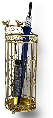 Schirmständer GUOYANHOME Vintage Regenschirmständer, Bodenregal In Der Hotelbankhalle, Queue-Stick-Ständer, 5 Farben, 21,5 X 62 cm (Color : Gold)
