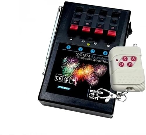 h2i Wireless - Sistema di accensione a 4 canali, sistema di accensione wireless per accendini a ponte, per fuochi d'artificio, sistema di accensione precisa, per interni ed esterni (senza batterie)