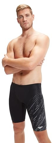 Speedo Hyperboom Placement Jammer con Corte En V Swim Trunks para Hombre , Talla 34