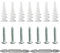 Hazrcvr Cheville en Plastique 100 Pièces Cheville mur Creux ChevillePlaco Cheville pour Parpaing Creux Cheville Beton Vis pour Cloisons Sèches Chevilles avec Vis de Taraudage Auto Foreuses