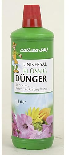 Grüner Jan Flüssigdünger 12x1L für Zimmer-, Balkon- & Gartenpflanzen