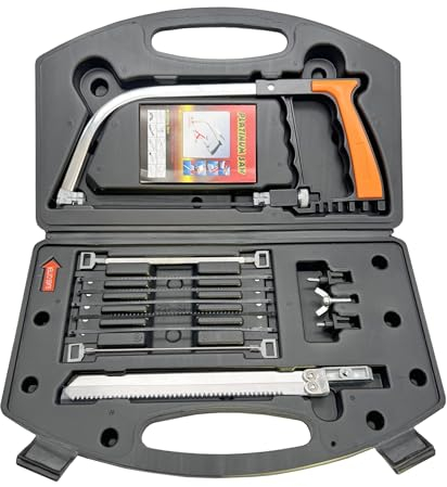 NestNook Set di seghe da stiro multifunzione 13 in 1, lame supplementari, sega a mano con borsa per il taglio di legno, metallo, plastica, tubo in PVC, gomma, piastrelle, ceramica