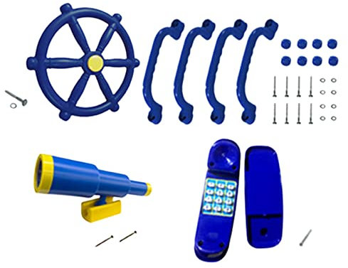 Luwecf Outdoor Garden Toy Playground Toy Set Kids Play House Accessories Outdoor Tree House Accessories Telescope Steering Wheel for Playground Treehouse for Kids Children Boys Girls Gift, style B