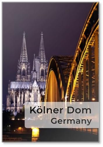 Kölner Kühlschrankmagnet Dom Und Hohenzollernbrücke Bei Nacht,