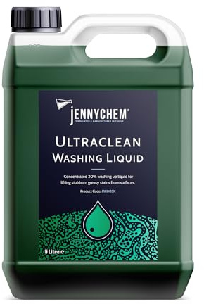 Ultraclean Washing Up Liquid 5L – Apple Fragrance Concentrated Dishwashing Detergent (20%) | Bulk Household & Commercial Kitchen Cleaner – Tough on Grease & Stains