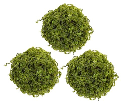 PRETYZOOM Artificial Plant Topiary Balls 3pcs Plastic Green Hanging Decor