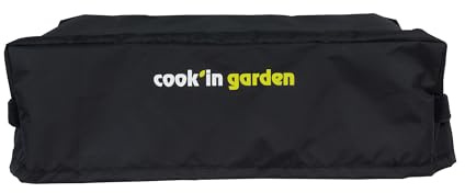 Cook'in Garden - Housse Imperméable et Déperlante pour Plancha, 62x 50 x 20 cm, Protection UV Grade Maximum, Durable, Fixation avec Scratch, pour Planchas Multi-Marques