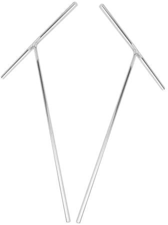 Alipis 2 Pezzi Crepiera in Acciaio Inox Raschietto per Torte A Forma di T E Raschietto per - Spatola da Cucina per Pancake E crêpe - Facile da Pulire