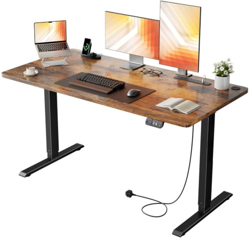 Precision Synergie Electric Standing Desk, Power Outlets, 2 Memory Buttons