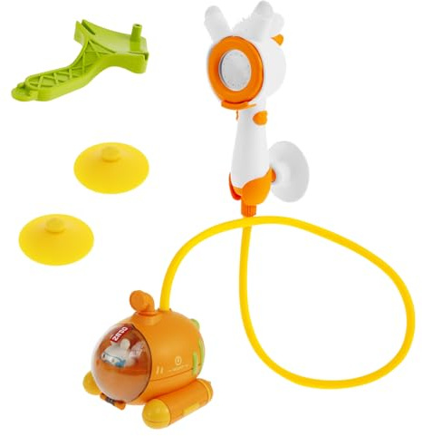 Toddler Bath Shower Head Cute Submarine Toddler Bathtub Shower Head with Suction Cup Battery Operated Leakproof Baby Bath Toy for Infant Child