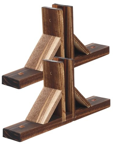 AKOOSY Base Supporto Stabile in Legno, 2 Pezzi, Fori su Entrambi i Lati, per Recinzione da Giardino per Staccionate per Recinzione Giardino Legno