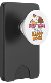 Nap Time Is My Happy Hour - Simpatico cartone animato Lazy Cat Napping PopSockets PopWallet per MagSafe