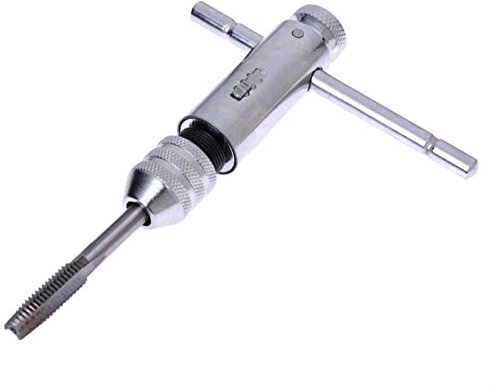 PFXNGMS Juego de 5 machos de roscar métricos, Brocas, Herramientas manuales, M3-M8, Punta Espiral, machos de roscar y terrajas para Metal y Madera (Color: A, tamaño: Llave de Macho)