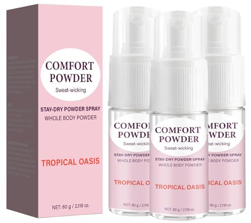 Körperpuder für Frauen, Comfort Powder gegen Schwitzen, Reibungsreduzierend für Oberschenkel und Intimbereich, Talkum Puder für Glänzende und Glatte Achseln, 60g Womn Flüssiger Körperpuder
