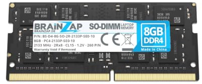 BRAINZAP 8 GB DDR4 RAM SO-DIMM PC4-2133P-SE0-10 2Rx8 2133 MHz 1,2 V CL15 bärbar dator minne obuffrad icke-ECC